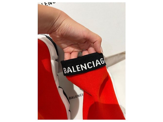 Balenciaga Speed Trainer Sneakers Rosse Rosso - vista 2