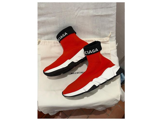 Balenciaga Speed Trainer Sneakers Rosse Rosso - vista 3