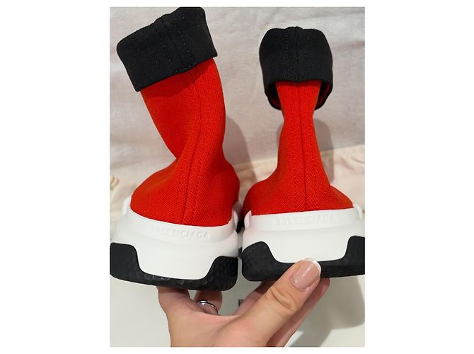 Balenciaga Speed Trainer Sneakers Rosse Rosso - vista 6