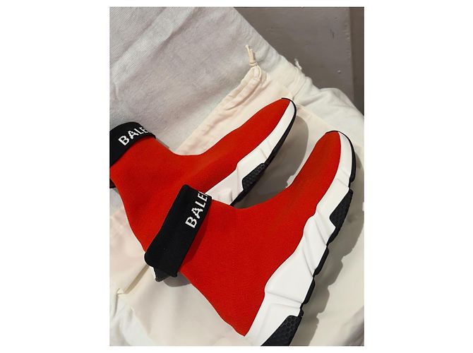 Balenciaga Speed Trainer Sneakers Rosse Rosso - vista 7