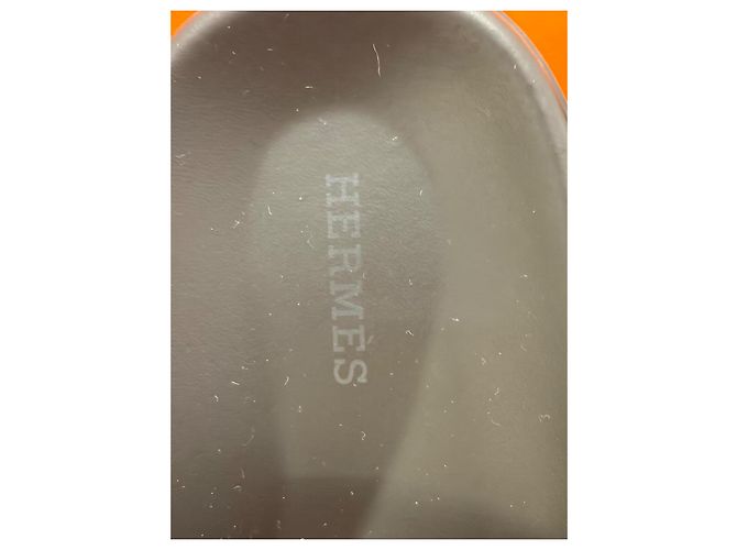 Hermès Chypre Chanclas de Piel Camel Castaño - vista 3