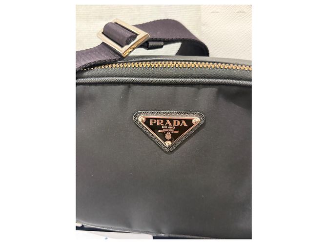 Saffiano Prada Re-Nylon Shoulder Bag with Pouch - Black - view 2