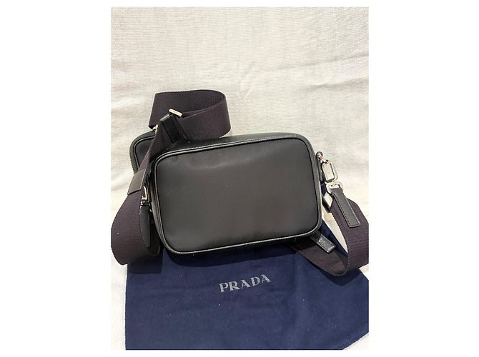 Saffiano Prada Re-Nylon Shoulder Bag with Pouch - Black - view 4