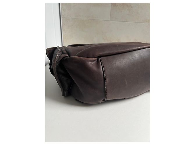 Christian Dior Borsa Hobo Rebelle Pelle Marrone - vista 11