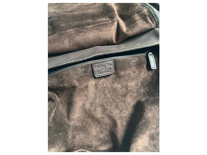 Christian Dior Borsa Hobo Rebelle Pelle Marrone - vista 12