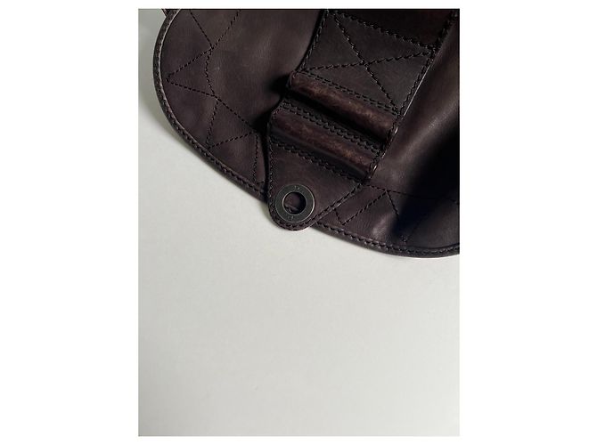 Christian Dior Borsa Hobo Rebelle Pelle Marrone - vista 14
