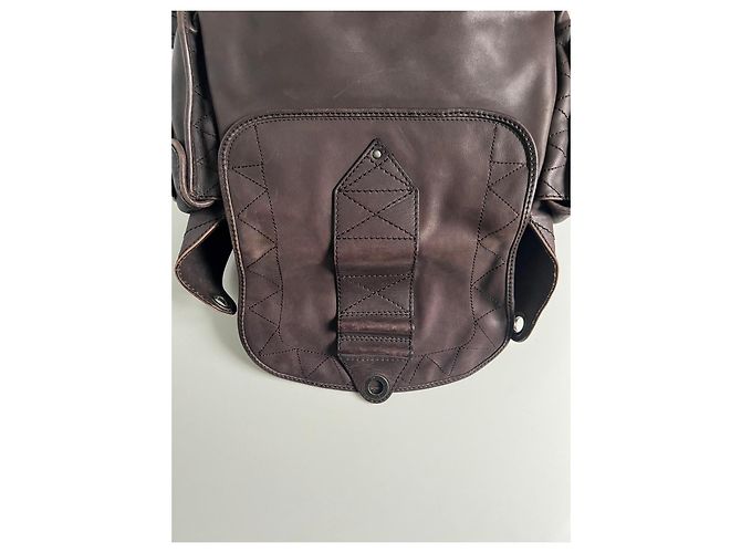Christian Dior Borsa Hobo Rebelle Pelle Marrone - vista 15