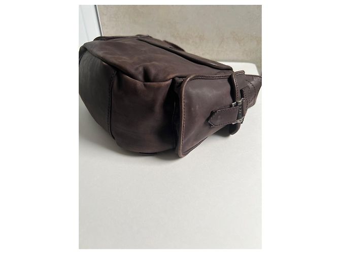 Christian Dior Borsa Hobo Rebelle Pelle Marrone - vista 16
