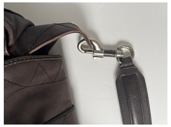 Christian Dior Borsa Hobo Rebelle Pelle Marrone - vista 6