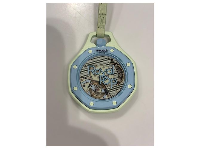 Autre Marque Swatch x Audemars Piguet Royal Oak Pop Uhr Hellgrün Hellblau - Ansicht 2