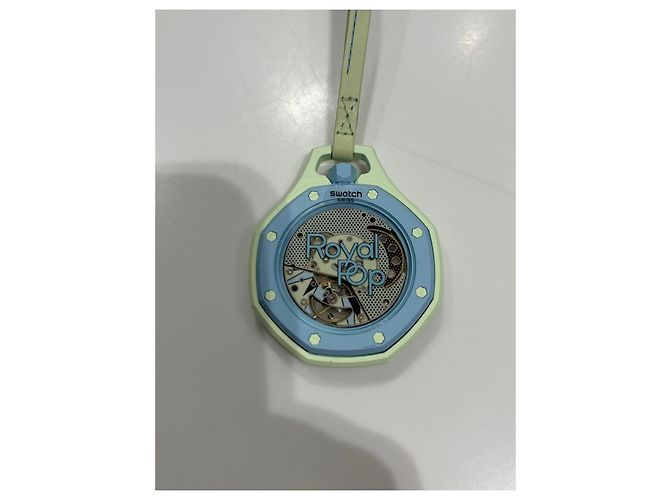 Autre Marque Swatch x Audemars Piguet Royal Oak Pop Uhr Hellgrün Hellblau - Ansicht 8
