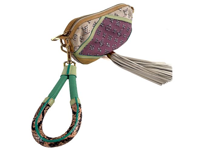 Louis Vuitton Nightbird Pouch-Tasche aus Leder & Stoff multicolor Mehrfarben - Ansicht 5