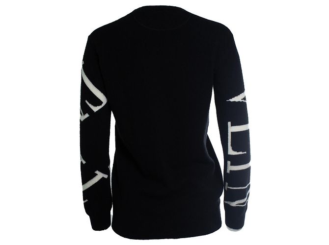 Valentino Garavani, VLTN Macro grid sweater Nero - vista 2