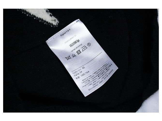 Valentino Garavani, VLTN Macro grid sweater Nero - vista 7