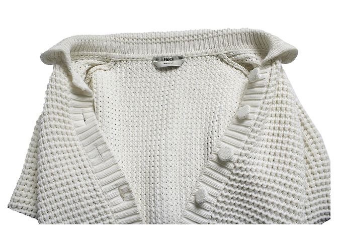 Fendi, Playsuit in maglia con maniche nere e marroni Bianco - vista 10