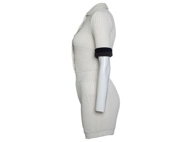 Fendi, Playsuit in maglia con maniche nere e marroni Bianco - vista 4