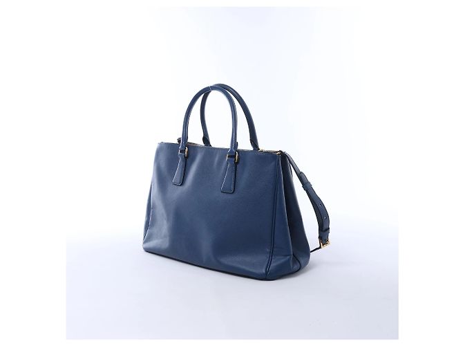 Borsa 2Way Prada Galleria in pelle Saffiano Lux, Blu 324823 Nero - vista 3