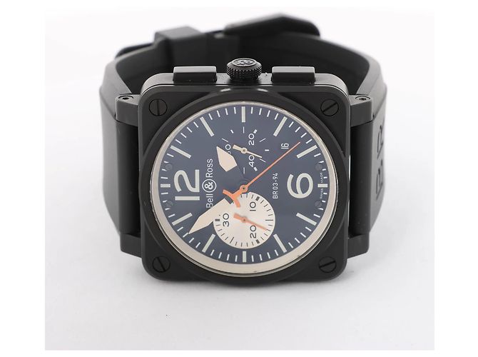 Orologio Bell & Ross BR03-94-S 05034 SS & Rubber AT con quadrante nero - vista 4