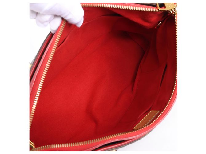 Borsa a mano 2Way Louis Vuitton Pallas Monogram Canvas in Brown x Red M41175 Rosso - vista 12