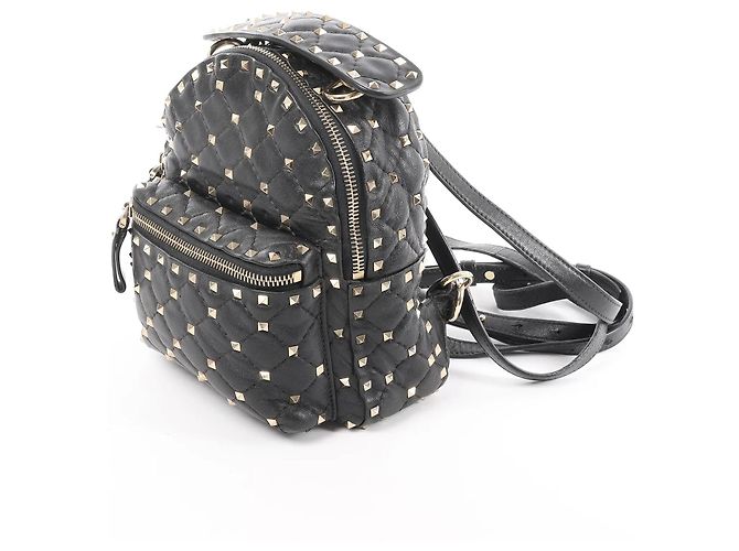 Zaino 2Way Valentino Garavani Rockstuds Spike in pelle nera Nero - vista 2