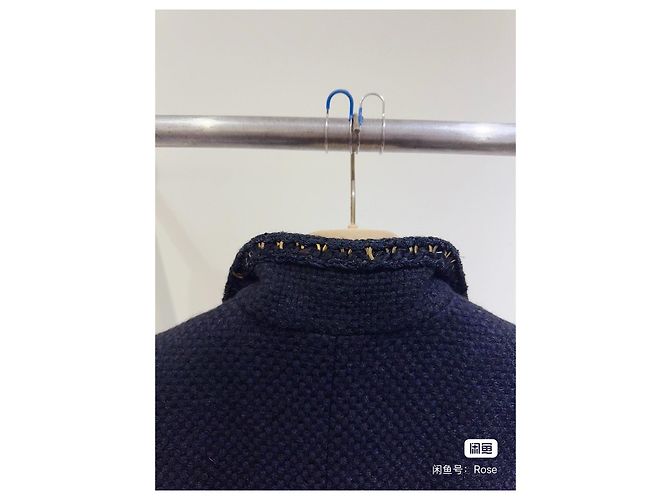 Abrigo Chanel de tweed azul marino talla 36 Multicolor - vista 2