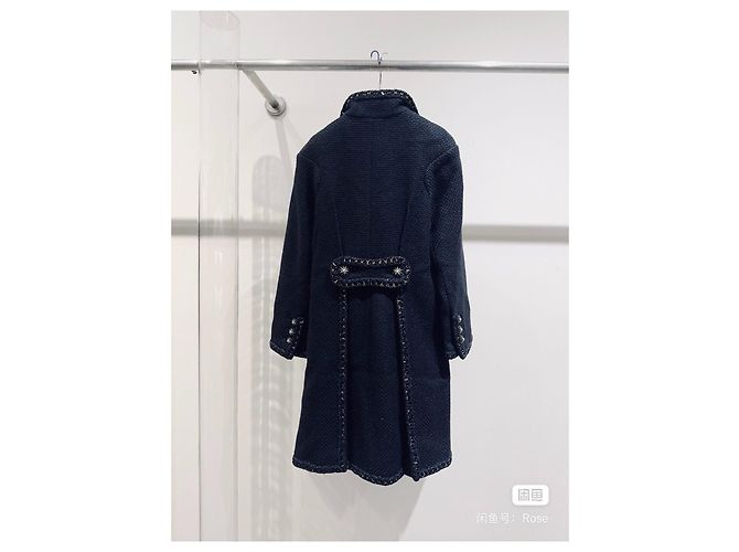 Abrigo Chanel de tweed azul marino talla 36 Multicolor - vista 3