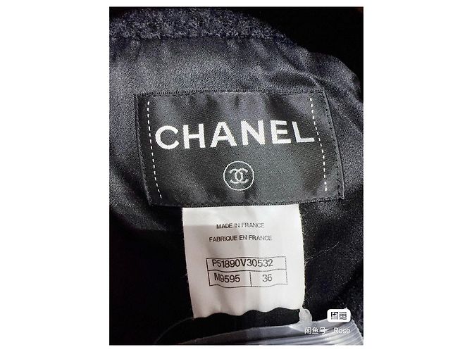 Abrigo Chanel de tweed azul marino talla 36 Multicolor - vista 5