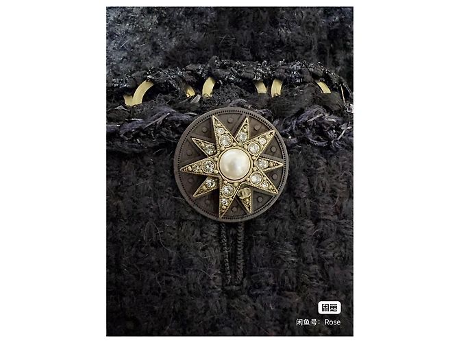 Abrigo Chanel de tweed azul marino talla 36 Multicolor - vista 7