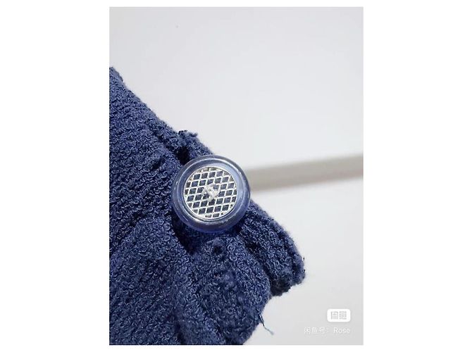 Abrigo Chanel de tweed azul marino Multicolor - vista 2