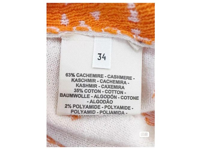 Hermès Strickpullover Kaschmir Orange Größe 34 Mehrfarben - Ansicht 5