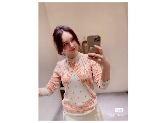 Hermès Strickpullover Kaschmir Orange Größe 34 Mehrfarben - Ansicht 7