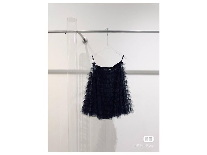 Autre Marque Dior Rock aus schwarzer Baumwolle mit hoher Taille 38 Mehrfarben - Ansicht 2