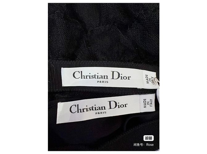 Autre Marque Dior Rock aus schwarzer Baumwolle mit hoher Taille 38 Mehrfarben - Ansicht 3