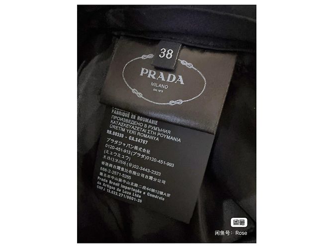 Calças Prada Pretas de Lã Multicor - vista 5