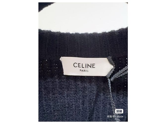 Céline Strickpullover aus Wolle Schwarz Mehrfarben - Ansicht 2