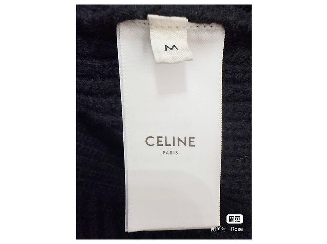 Céline Strickpullover aus Wolle Schwarz Mehrfarben - Ansicht 4