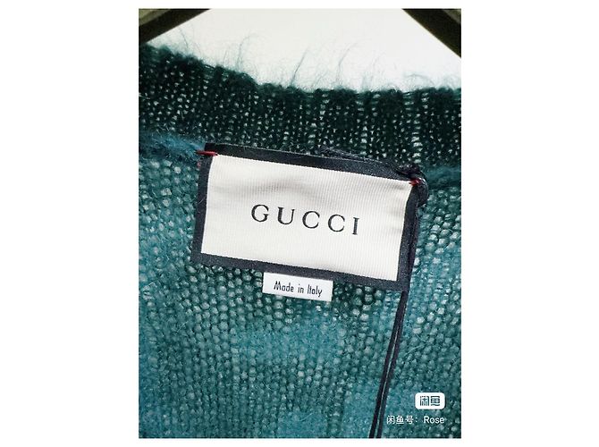 Pull en laine vert Gucci Multicolore - vue 2