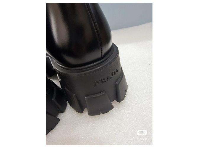 Botas Prada de piel negra 37 Multicolor - vista 6