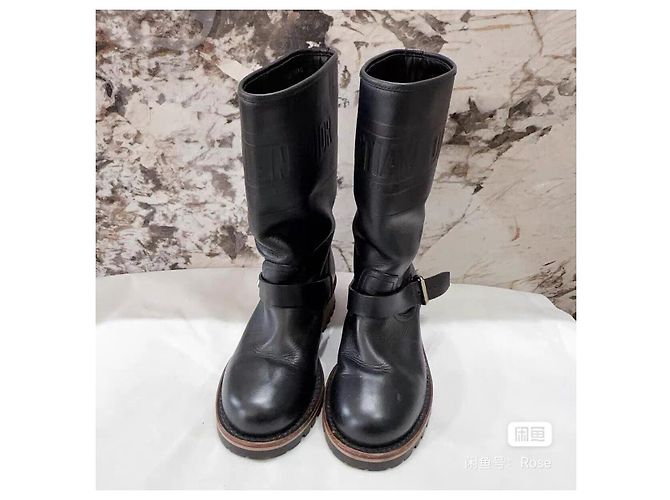 Autre Marque Dior Ankle Boots Black Leather Multiple colors - view 2