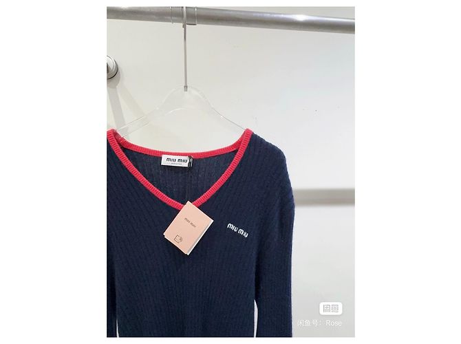 Jersey Miu Miu de lana azul Multicolor - vista 2