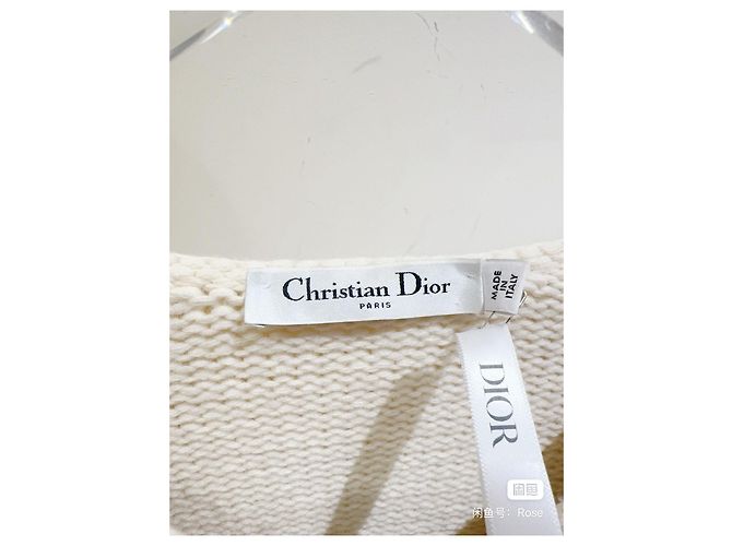 Autre Marque Pull Dior en laine blanc Multicolore - vue 3
