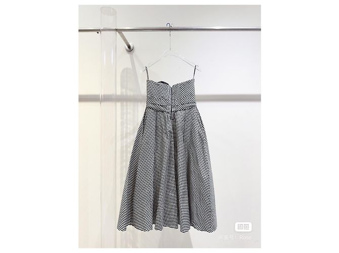 Autre Marque Dior Kleid aus schwarzer Seide Mehrfarben - Ansicht 2