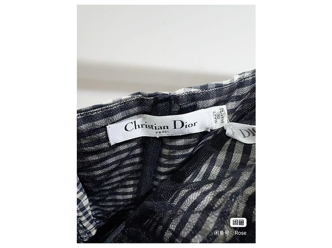 Autre Marque Dior Kleid aus schwarzer Seide Mehrfarben - Ansicht 3