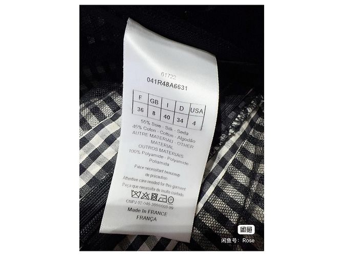 Autre Marque Dior Kleid aus schwarzer Seide Mehrfarben - Ansicht 4