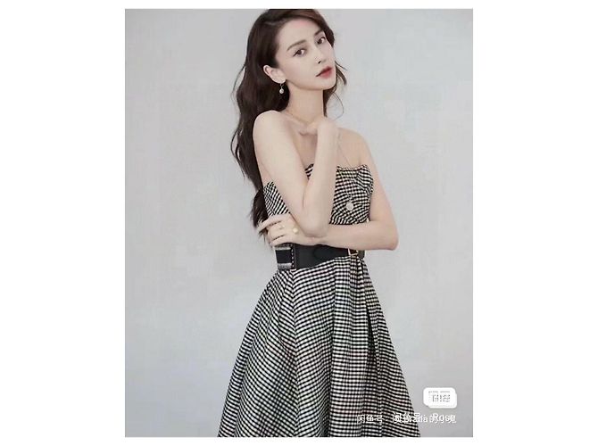 Autre Marque Dior Kleid aus schwarzer Seide Mehrfarben - Ansicht 6