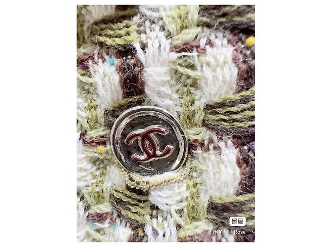Chanel Jacke Mehrfarbig Tweed 23A Dakar Größe 34 Mehrfarben - Ansicht 3