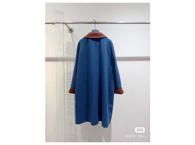 Hermès Blue Cashmere Coat Size 38 Multiple colors - view 6