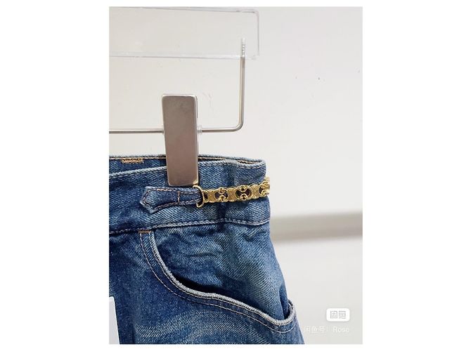 Céline Denim Rock Blau Arc de Triomphe Mehrfarben - Ansicht 2