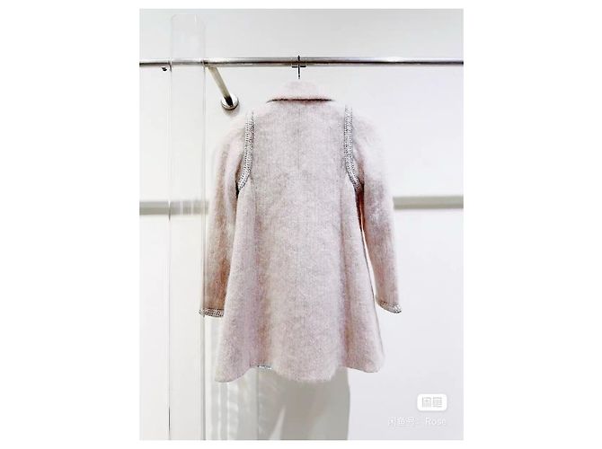 Chanel Wollmantel in Rosa Größe 38 Mehrfarben - Ansicht 5