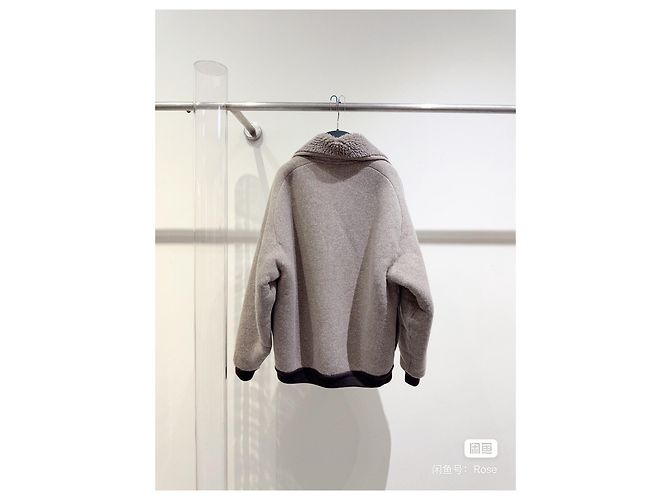 Chaqueta Miu Miu de shearling gris Multicolor - vista 4